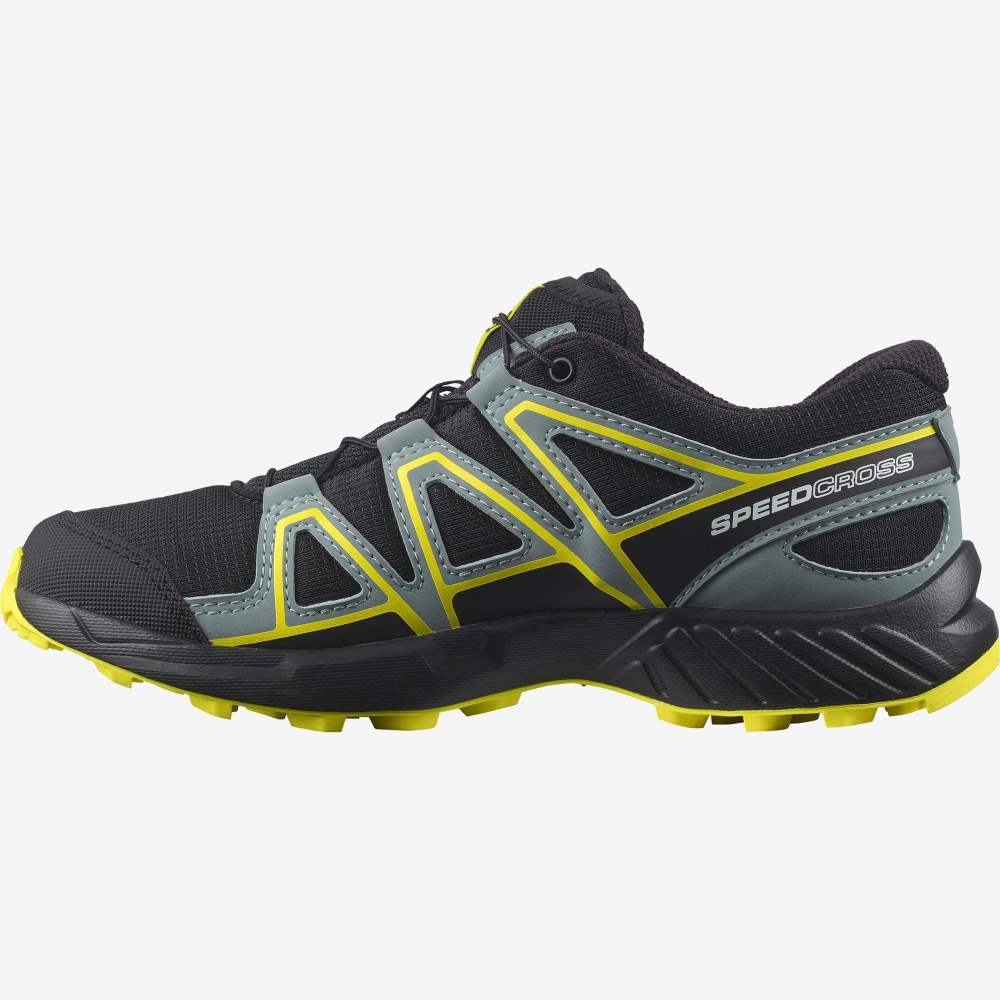 Black Salomon Speedcross Kids' Trail Running Shoes | 703526CLS