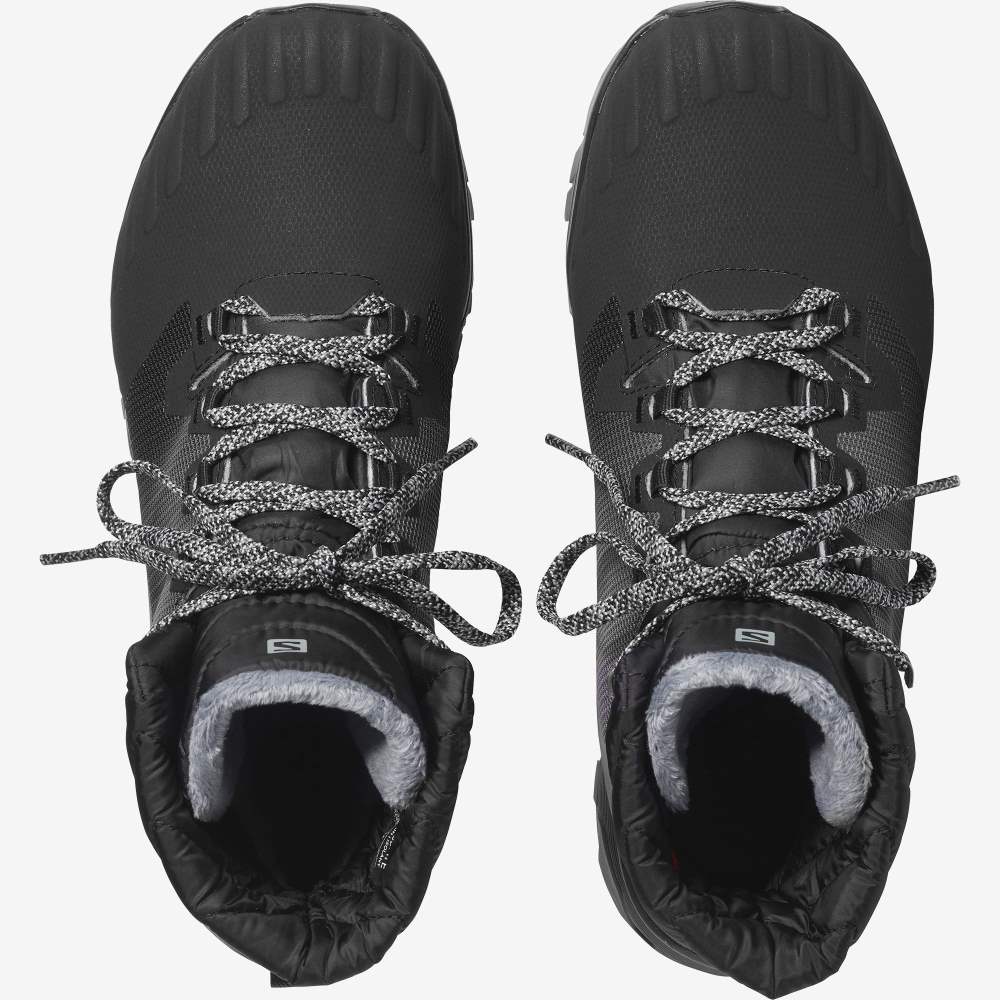 Black Salomon Vaya Blaze Thinsulate Climasalomon Waterproof Women's Hiking Shoes | 401572QZI