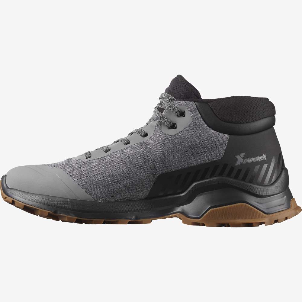 Black Salomon X Reveal Chukka Climasalomon Waterproof Men's Walking Shoes | 098523HGB