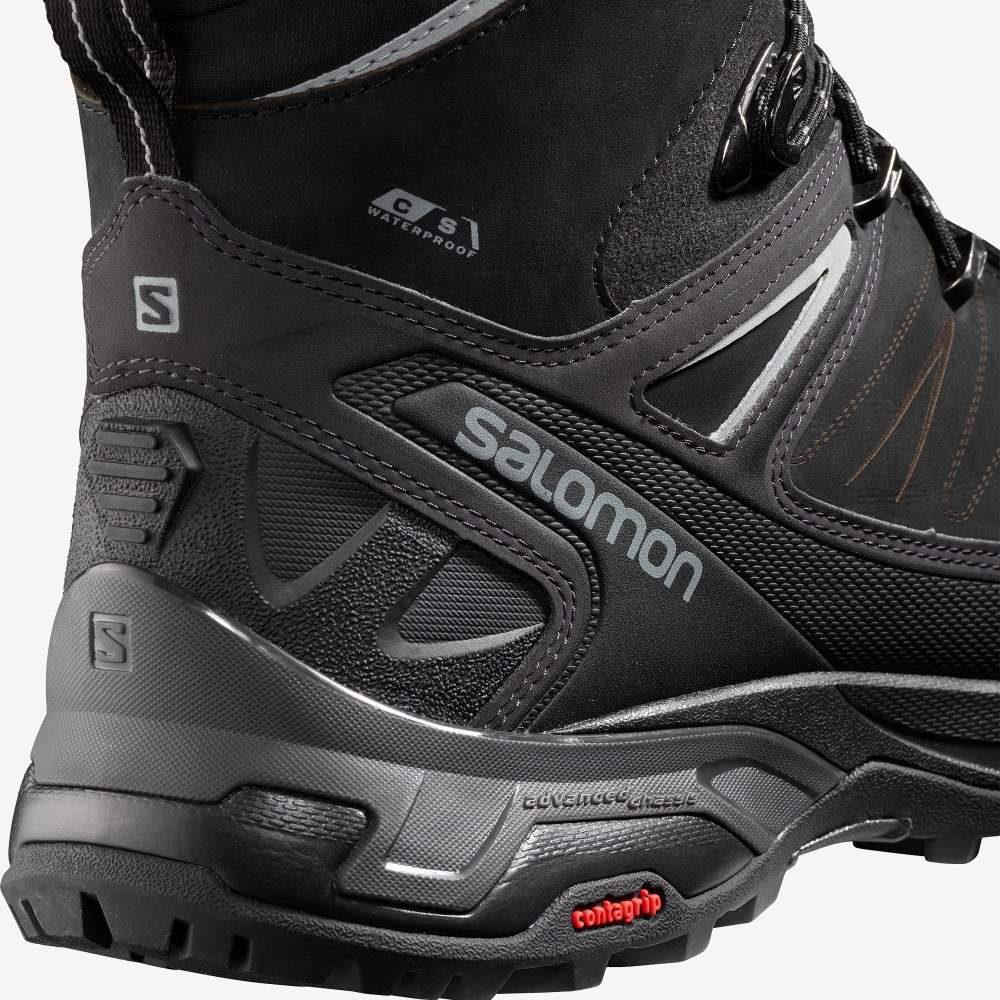 Black Salomon X Ultra Winter Climasalomon Waterproof 2 Men's Walking Shoes | 734801LPJ