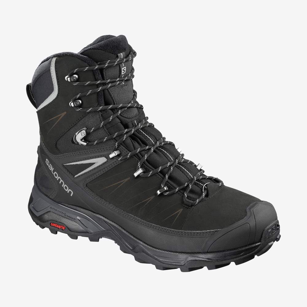 Black Salomon X Ultra Winter Climasalomon Waterproof 2 Men\'s Walking Shoes | 734801LPJ