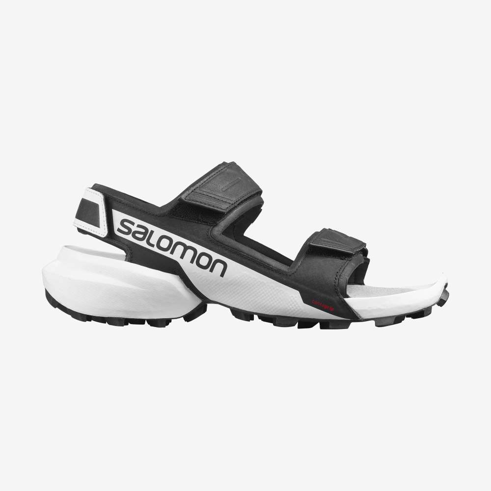 Black White Salomon Speedcross Sandal Men\'s Sandals | 879325LBS