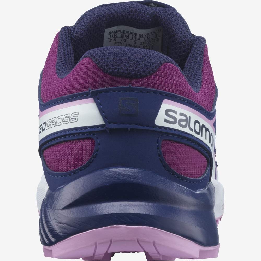 Purple Blue Salomon Speedcross Kids' Trail Running Shoes | 736145XPJ