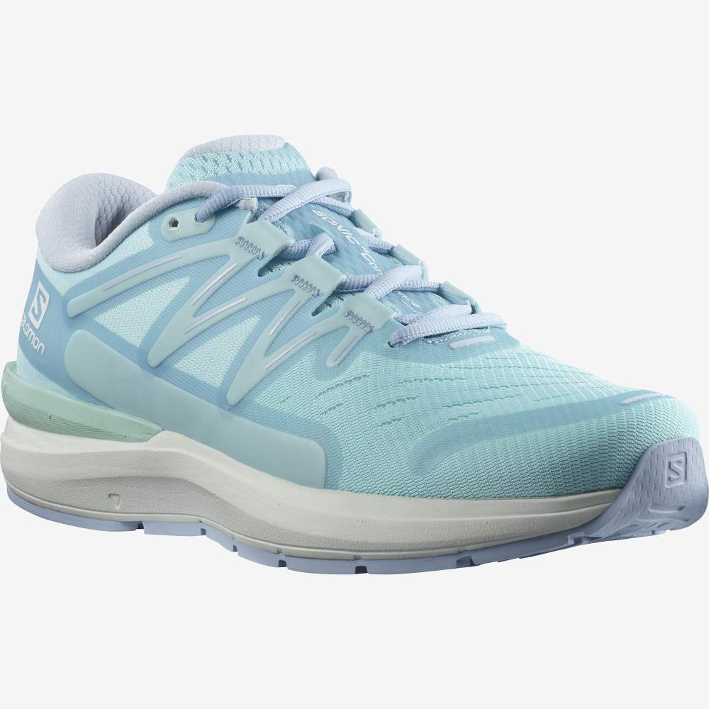 Turquoise Blue Salomon Sonic 4 Confidence Women's Running Shoes | 973564AHE