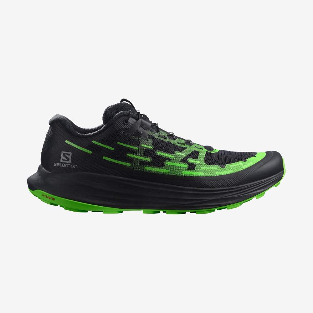 Black Green Salomon Ultra Glide Men's Trail Running Shoes | 016294XEC