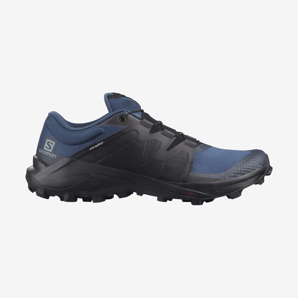 Black Navy Salomon Wildcross Men's Trail Running Shoes | 462987QVI