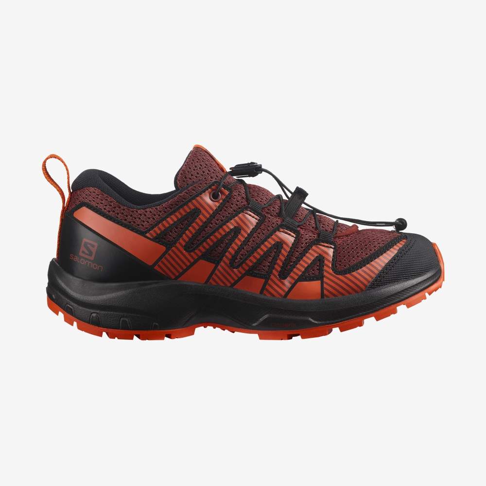 Black Orange Salomon Xa Pro V8 Kids' Hiking Shoes | 174592BQR