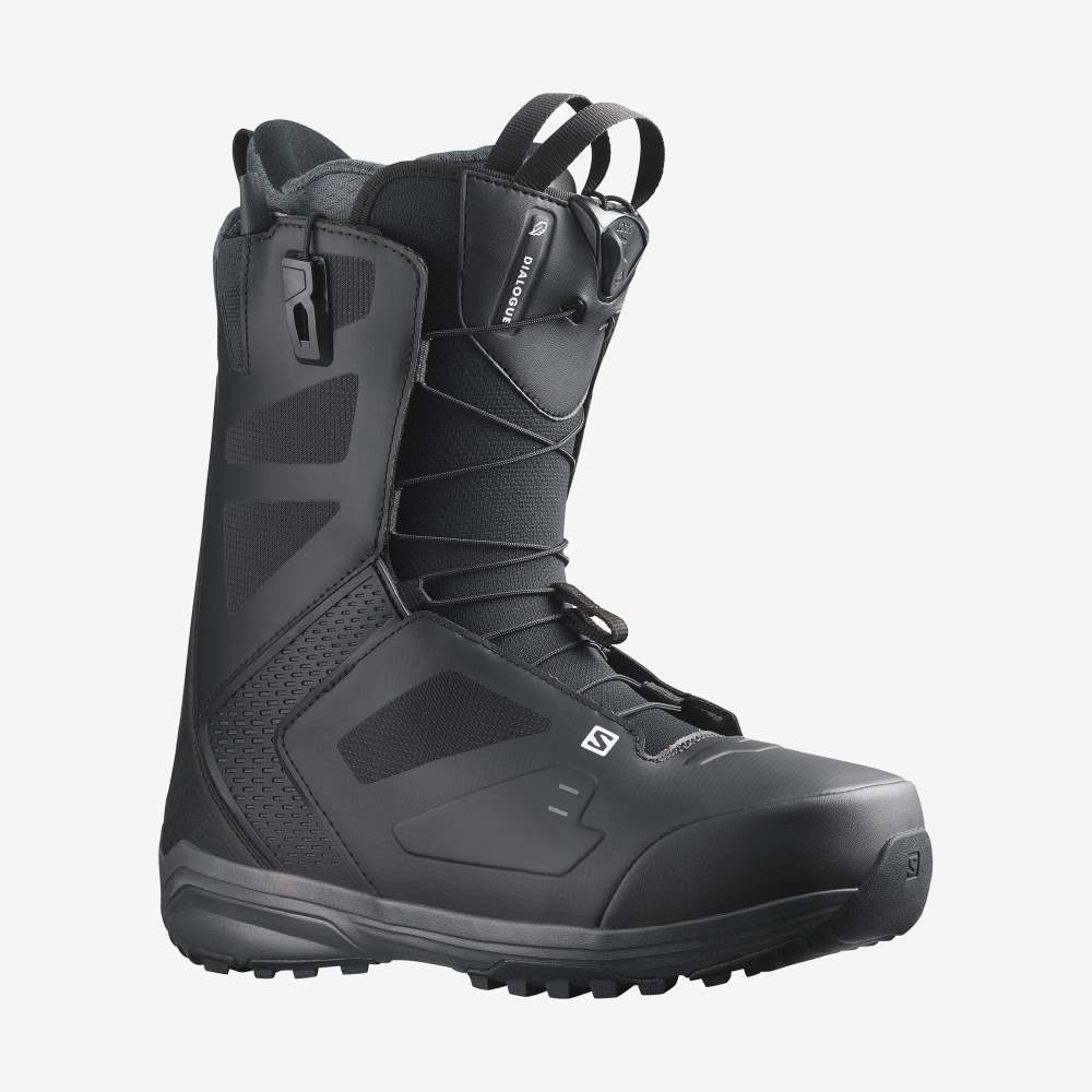 Black Salomon Dialogue Wide Men's Snow Boots | 025814QUK