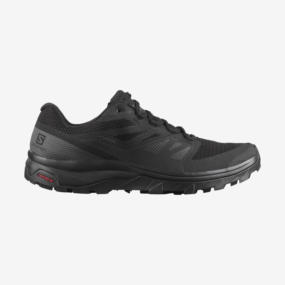 Black Salomon Outline Gore-Tex Men's Hiking Shoes | 852670CNP