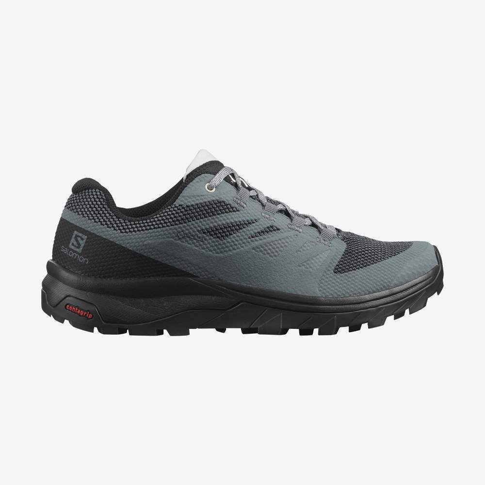 Black Salomon Outline Gore-Tex Women's Hiking Shoes | 350671DEW