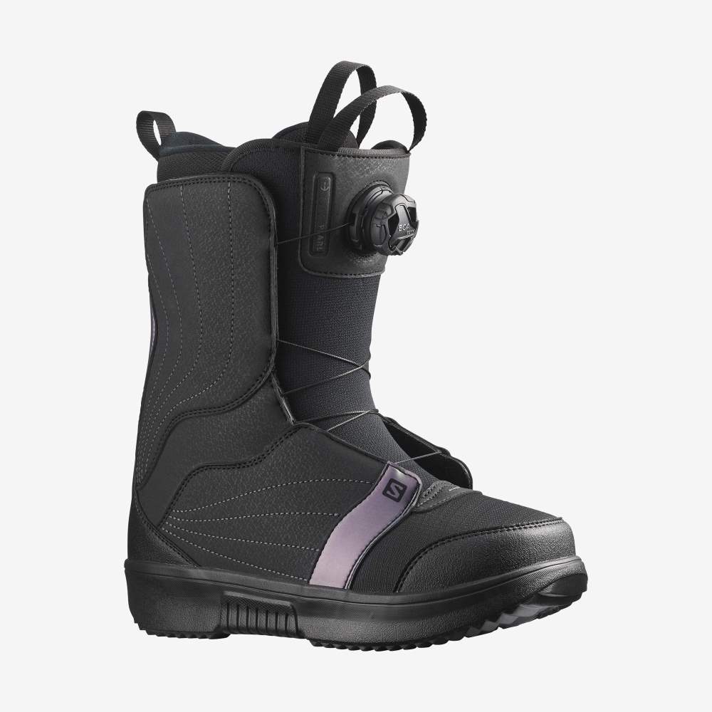 Black Salomon Pearl Boa Women's Snow Boots | 091783LNB