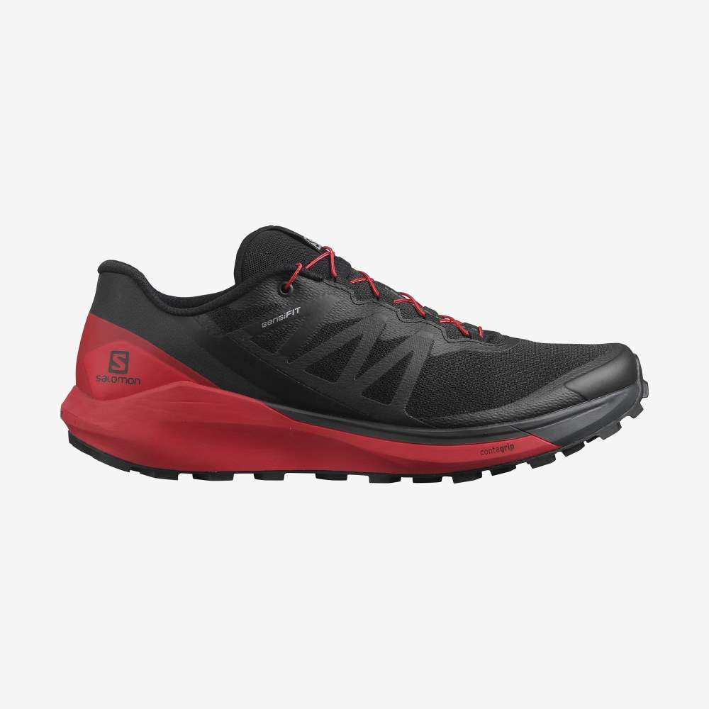 Black Salomon Sense Ride 4 Men's Trail Running Shoes | 283945EOK