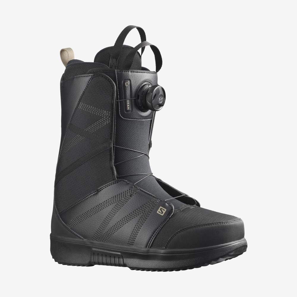 Black Salomon Titan Boa Men's Snow Boots | 824615PVH