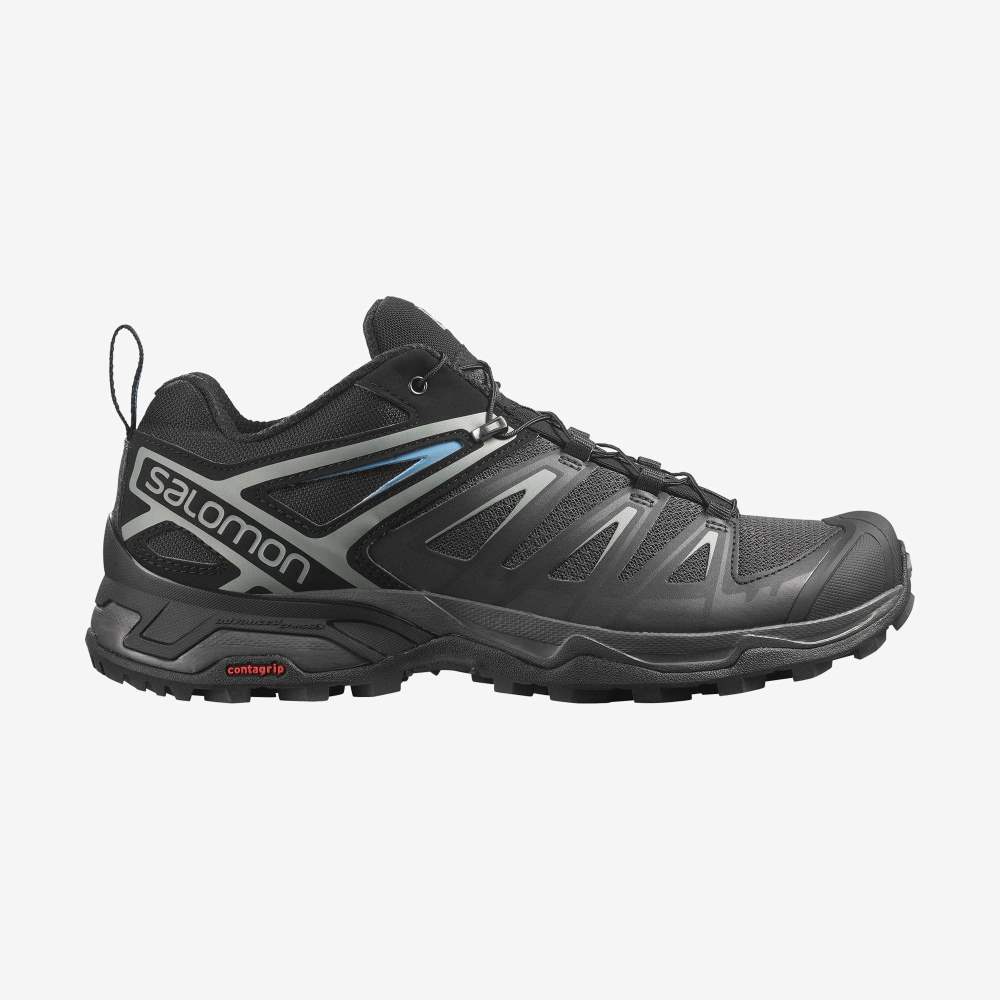 Black Salomon X Ultra 3 Men's Hiking Shoes | 176029MSN