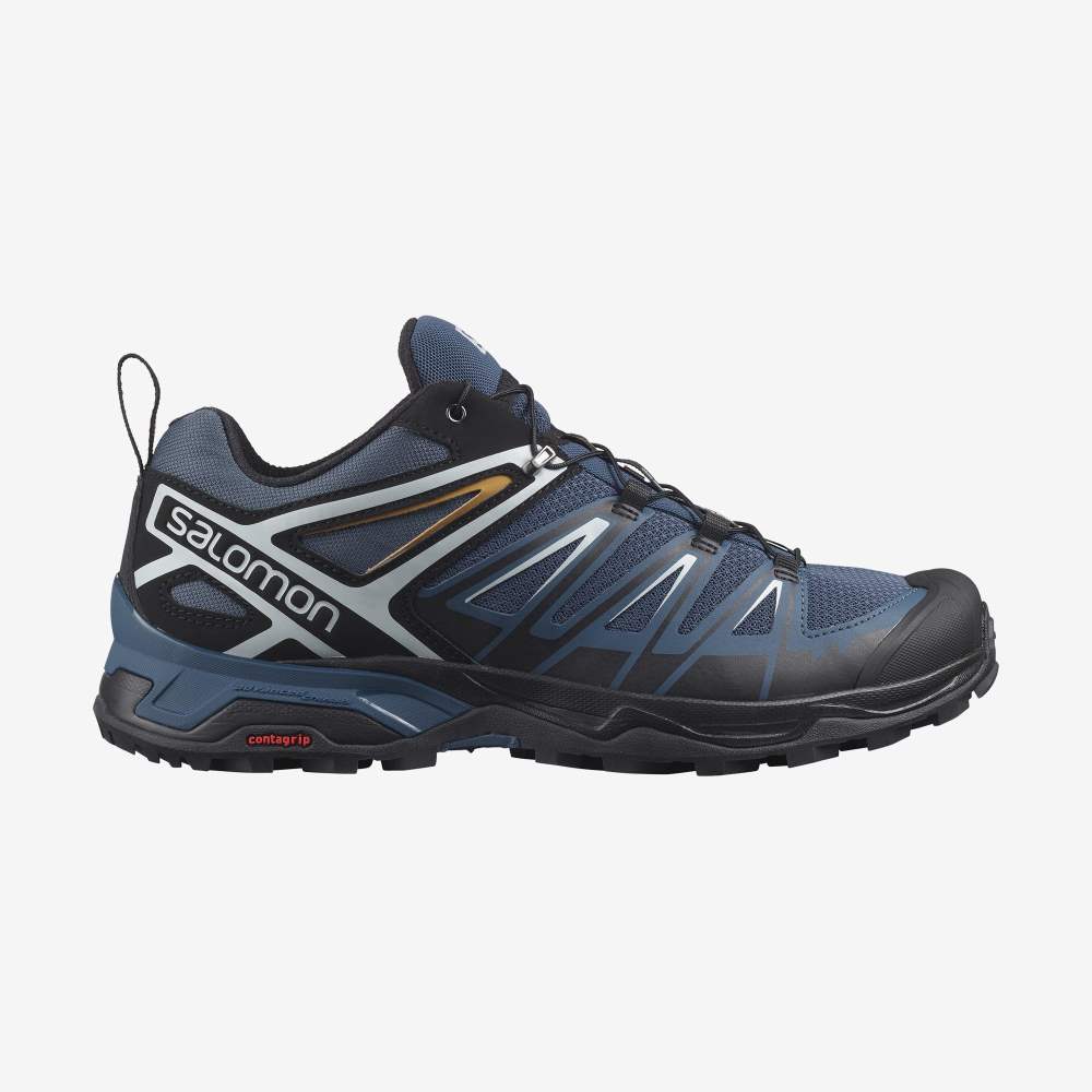 Black Salomon X Ultra 3 Men's Hiking Shoes | 625413FSH