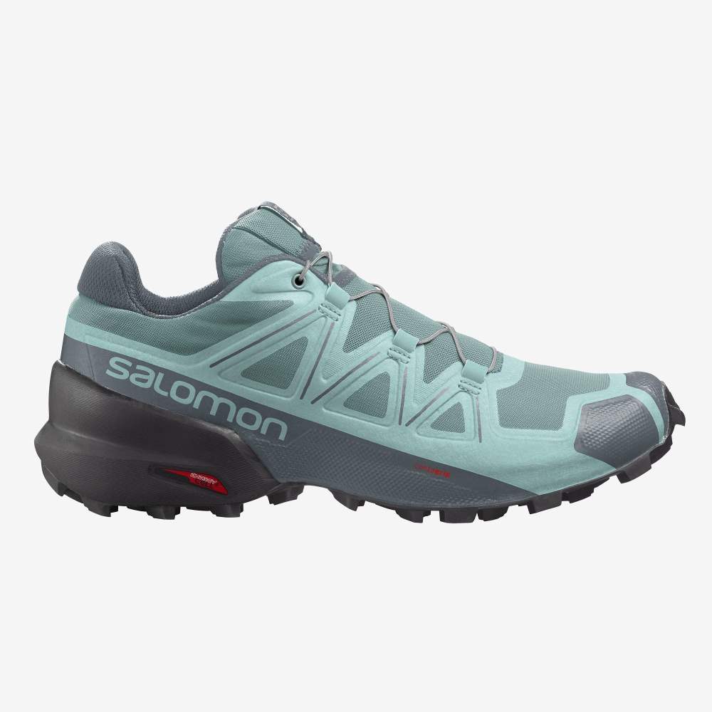 Green Grey Salomon Speedcross 5 Women's Trail Running Shoes | 654312AGR