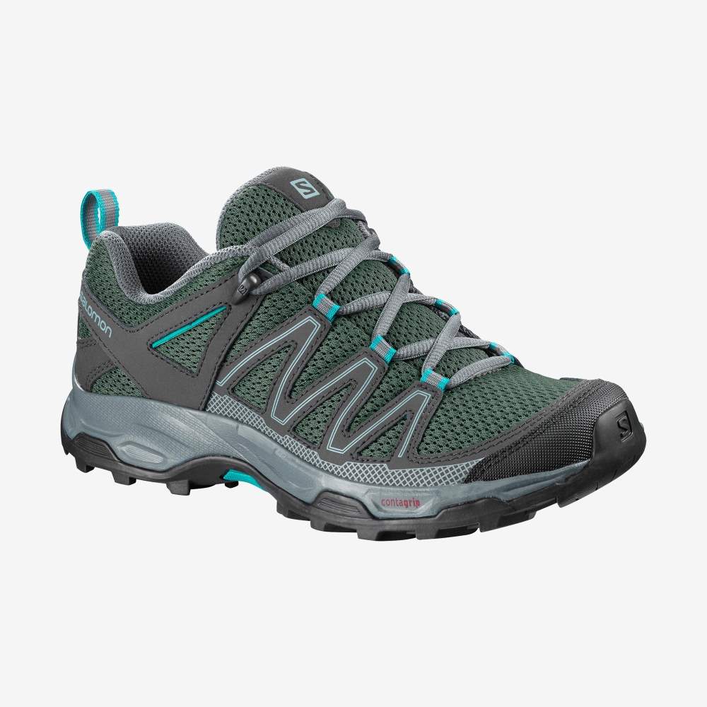 Green Salomon Pathfinder Women's Hiking Shoes | 732089CPB