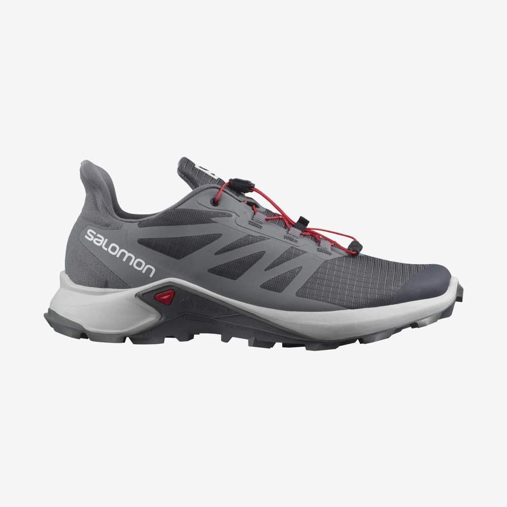 Grey Salomon Supercross 3 Men's Trail Running Shoes | 170536GFM