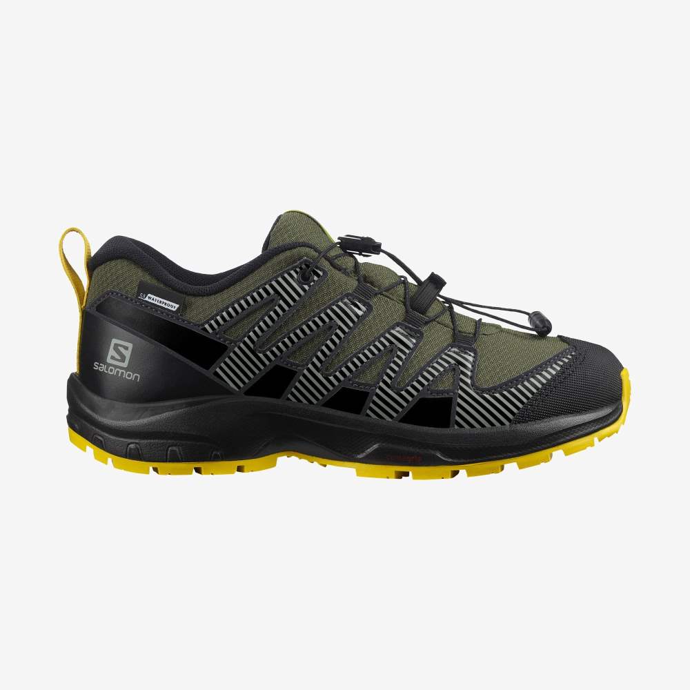 Olive Black Salomon Xa Pro V8 Climasalomon Waterproof Kids' Hiking Shoes | 476308XKR