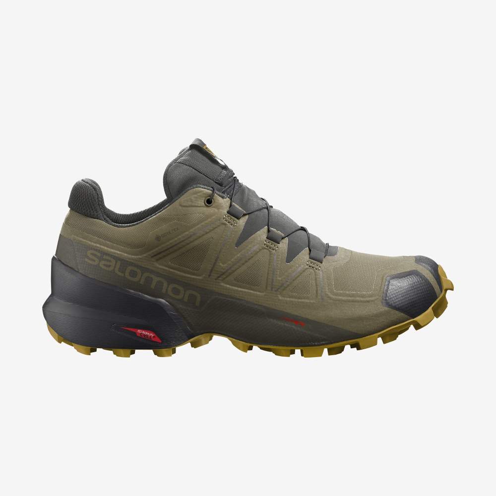 Olive Salomon Speedcross 5 Gore-Tex Men's Trail Running Shoes | 095432EGI