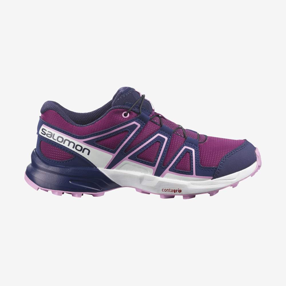 Purple Blue Salomon Speedcross Kids' Trail Running Shoes | 736145XPJ