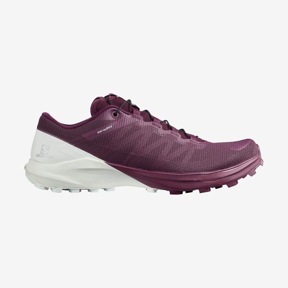 Purple White Salomon Sense Pro 4 Women's Trail Running Shoes | 486735KZE