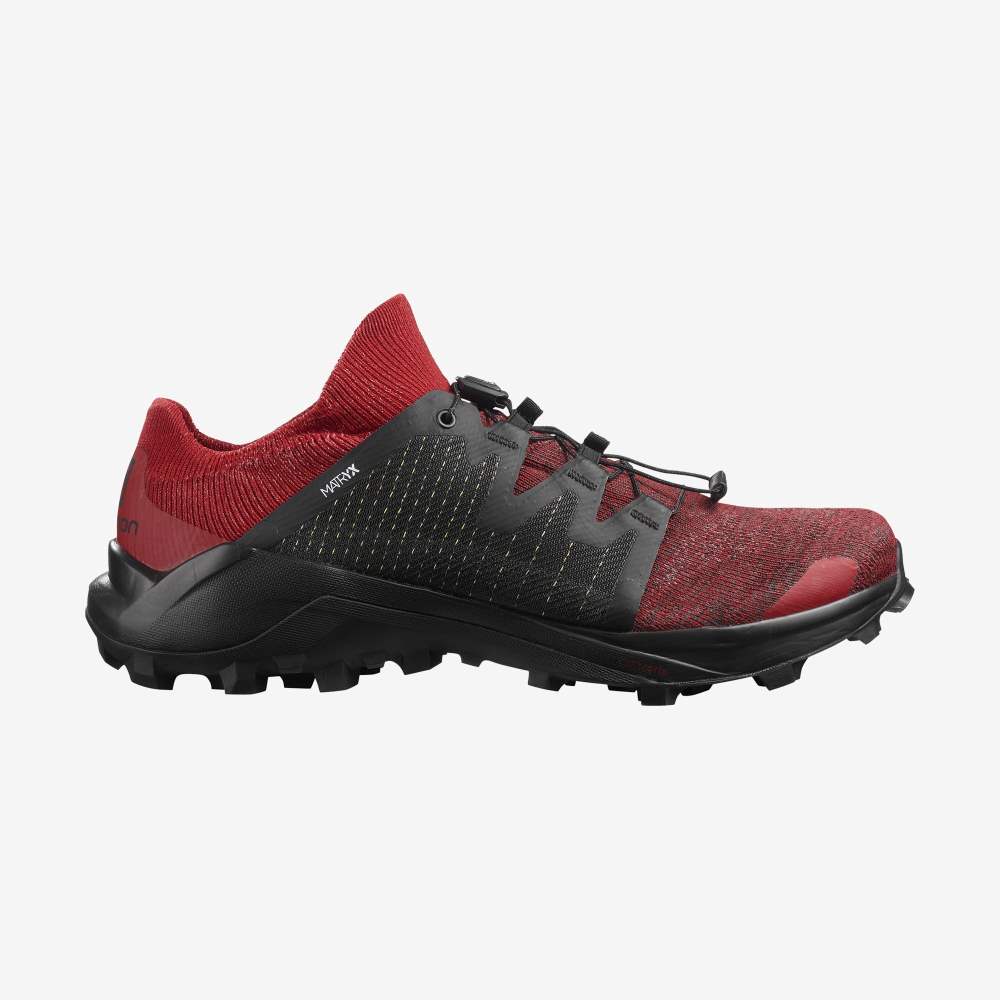 Red Black Salomon Cross /PRO Men's Trail Running Shoes | 218769WZJ