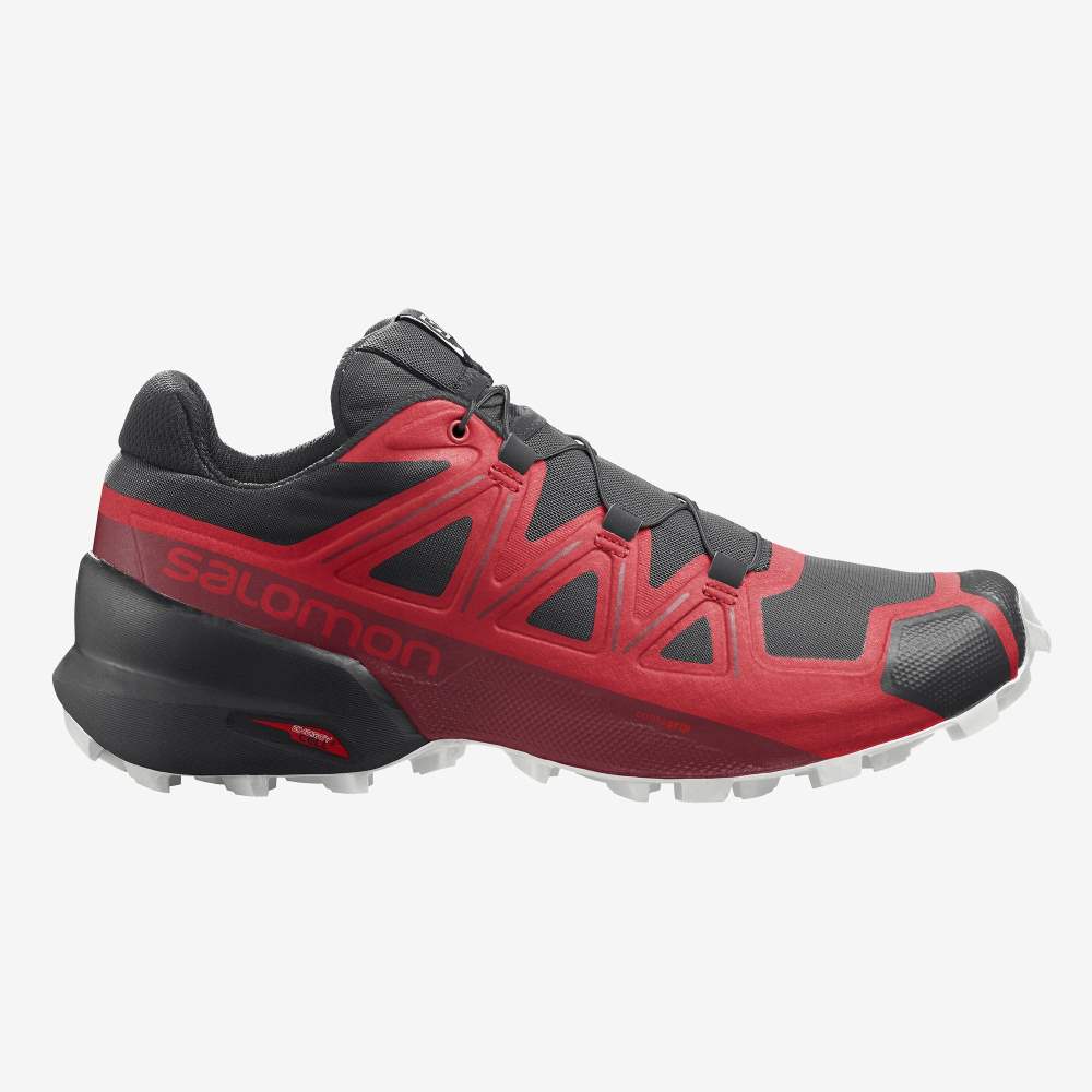 Red Black Salomon Speedcross 5 Men's Trail Running Shoes | 351278HVX