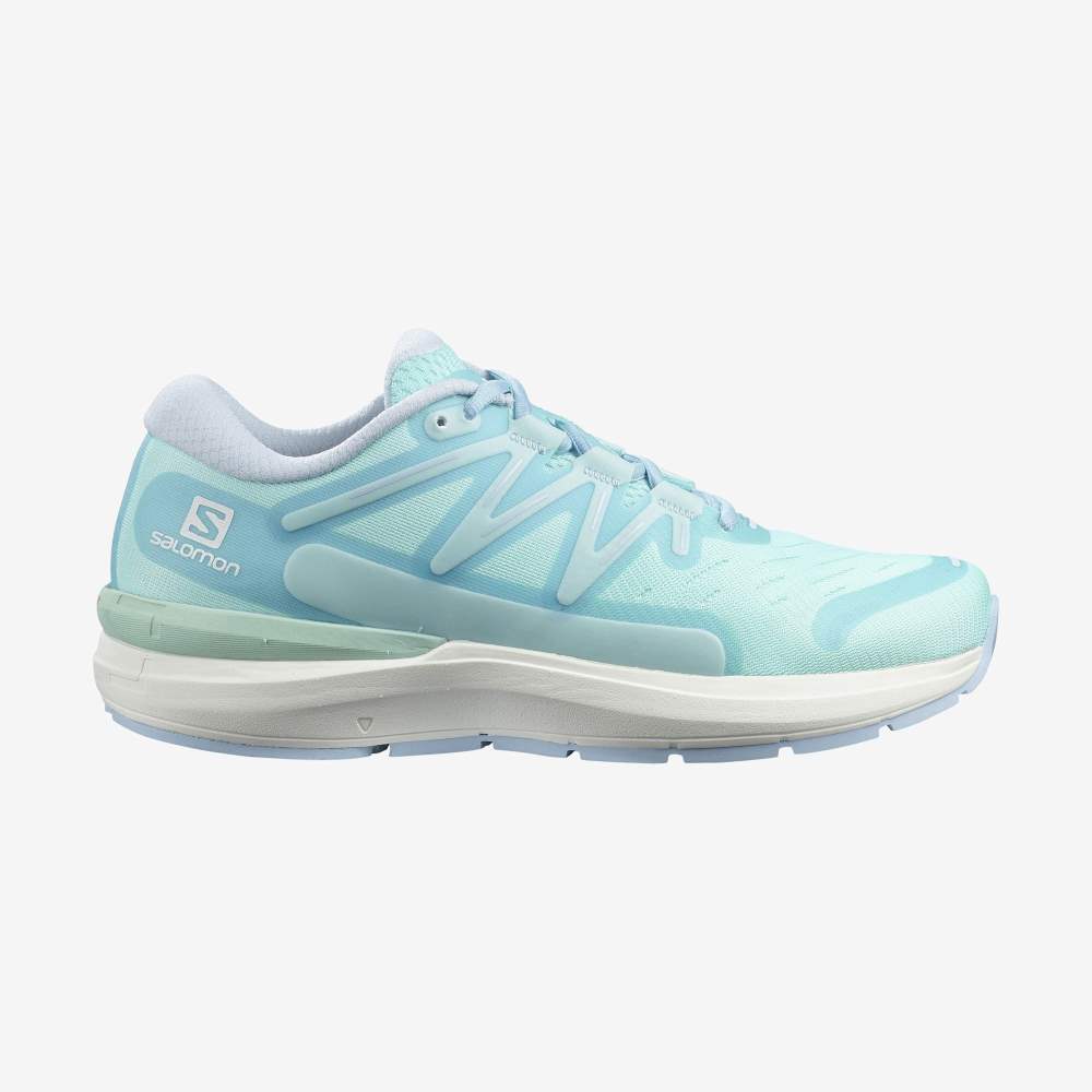 Turquoise Blue Salomon Sonic 4 Confidence Women's Running Shoes | 973564AHE