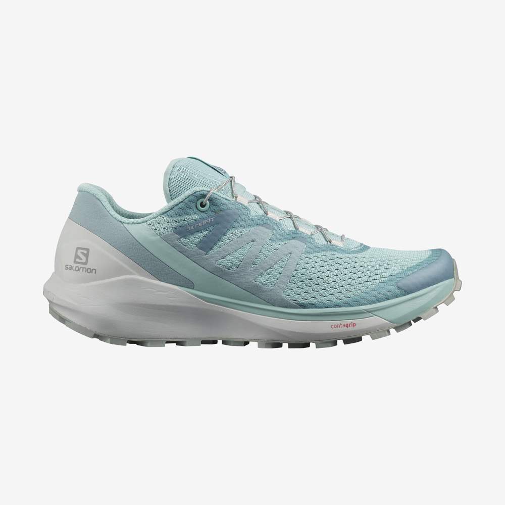 Turquoise Salomon Sense Ride 4 Women's Trail Running Shoes | 045283WEH