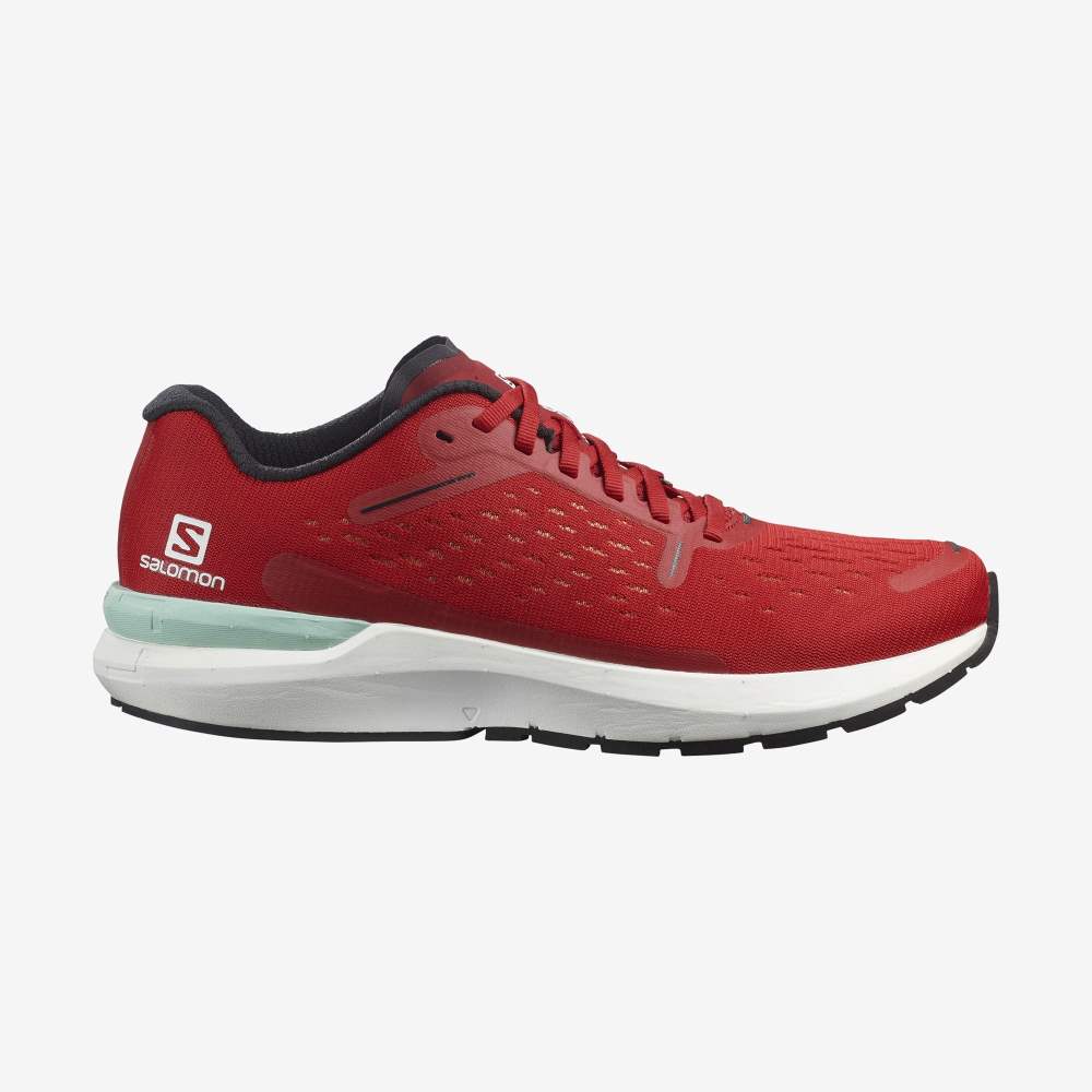 White Red Salomon Sonic 4 Balance Men's Running Shoes | 560418LWG