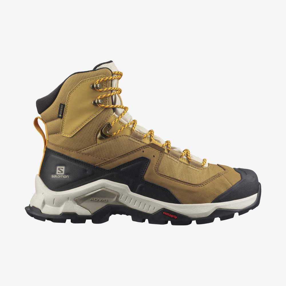 Yellow Black Salomon Quest Element Gore-Tex Men's Hiking Shoes | 835607UBZ