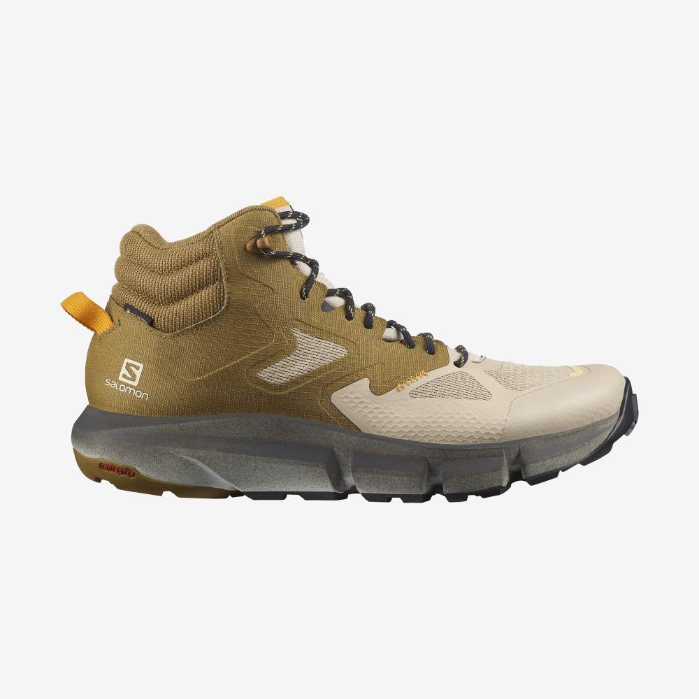 Yellow White Salomon Predict Hike Mid Gore-Tex Men's Hiking Shoes | 820395JKE